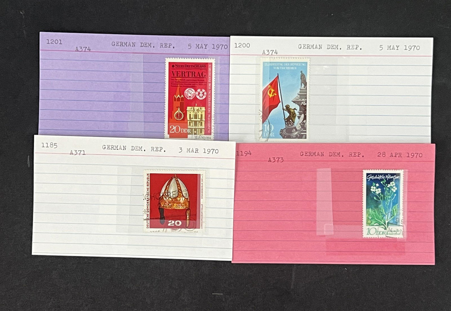 Germany DDR Collection by Scott number on 100s of Dealer Cards ZAYIX 0825G3861