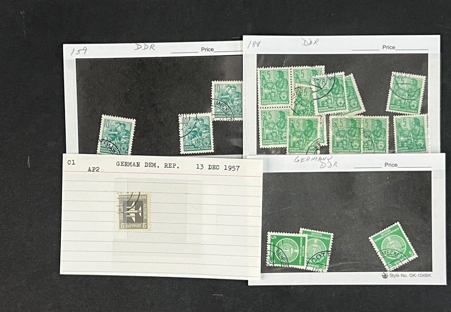 Germany DDR Collection by Scott number on 100s of Dealer Cards ZAYIX 0825G3861