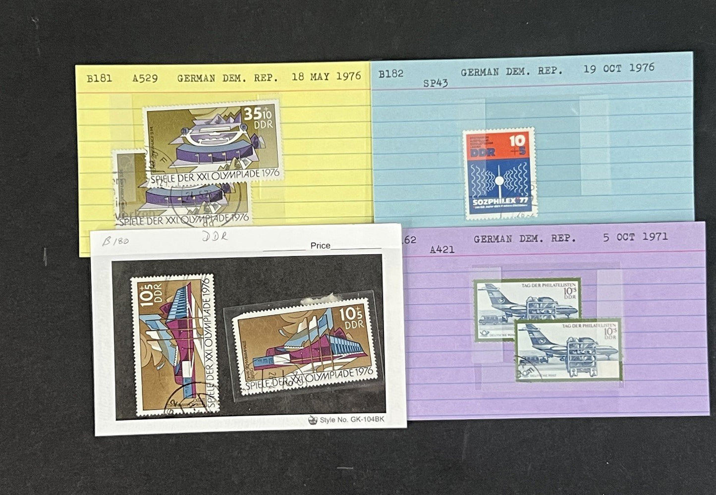 Germany DDR Collection by Scott number on 100s of Dealer Cards ZAYIX 0825G3861