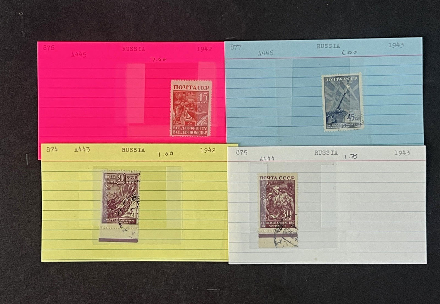 Russia Better Stamps Identified on 100s of Dealer Cards ZAYIX 0825G3862