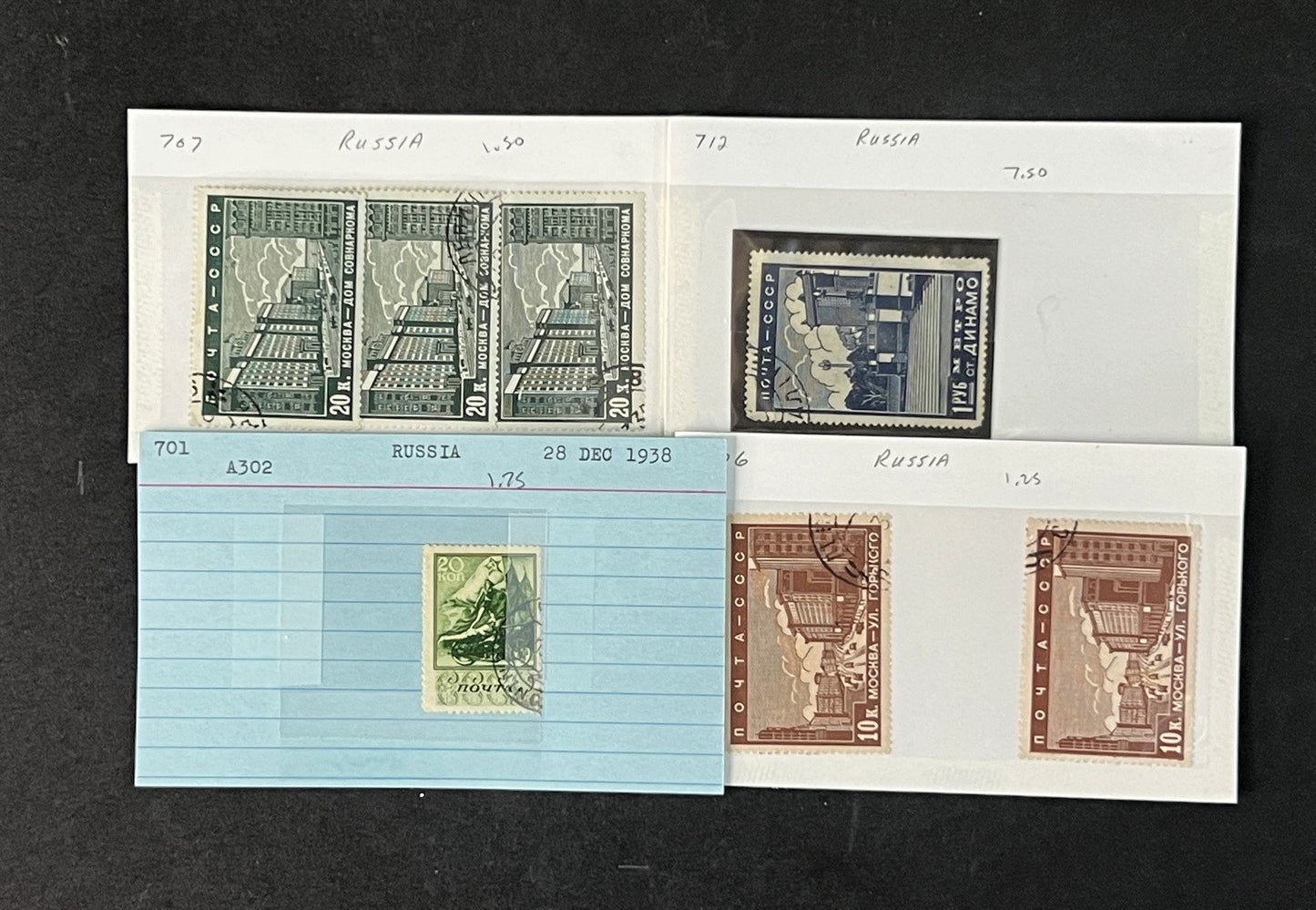 Russia Better Stamps Identified on 100s of Dealer Cards ZAYIX 0825G3862