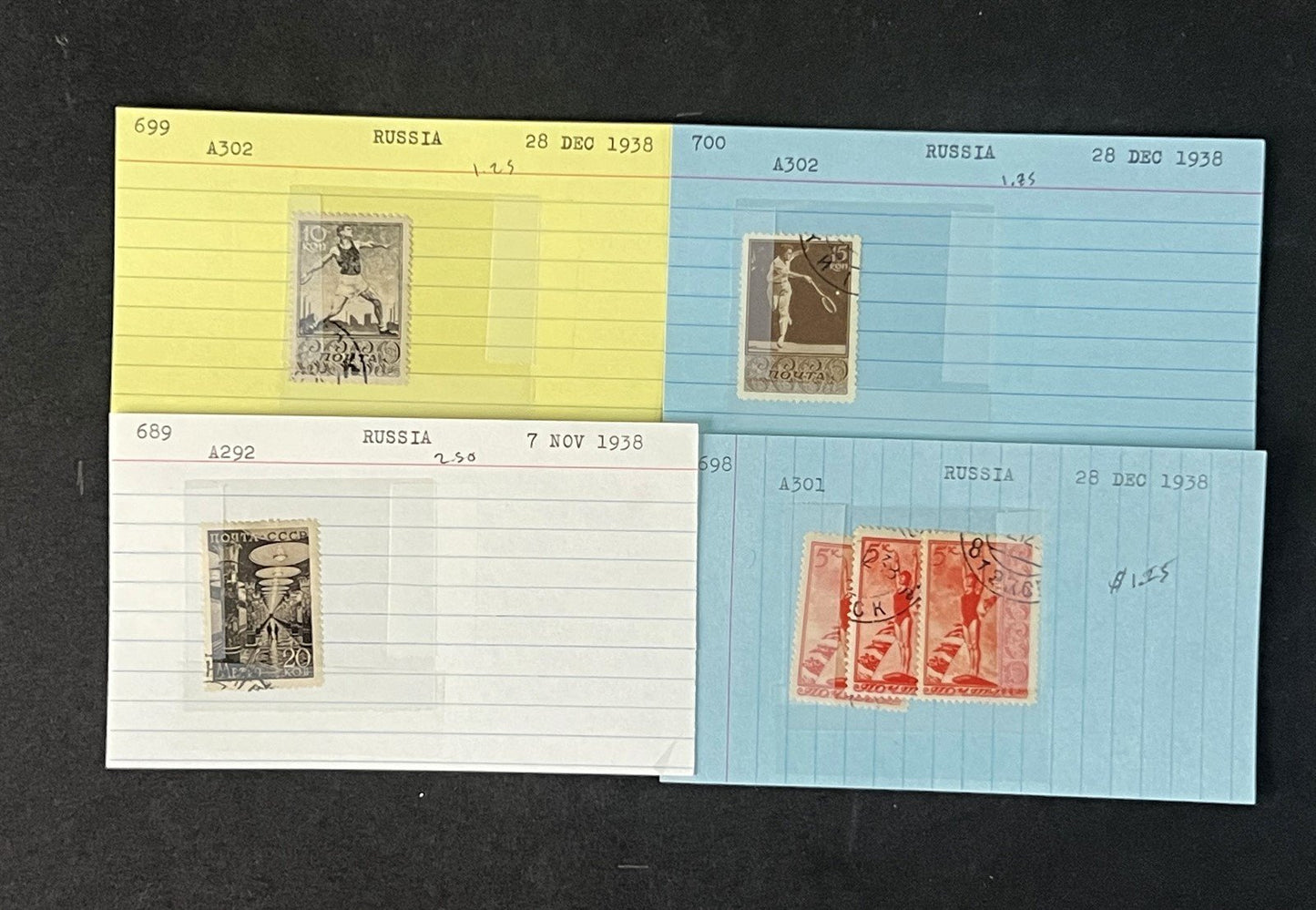 Russia Better Stamps Identified on 100s of Dealer Cards ZAYIX 0825G3862