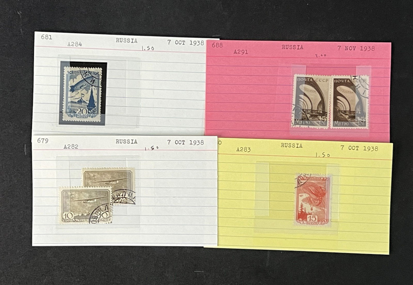 Russia Better Stamps Identified on 100s of Dealer Cards ZAYIX 0825G3862