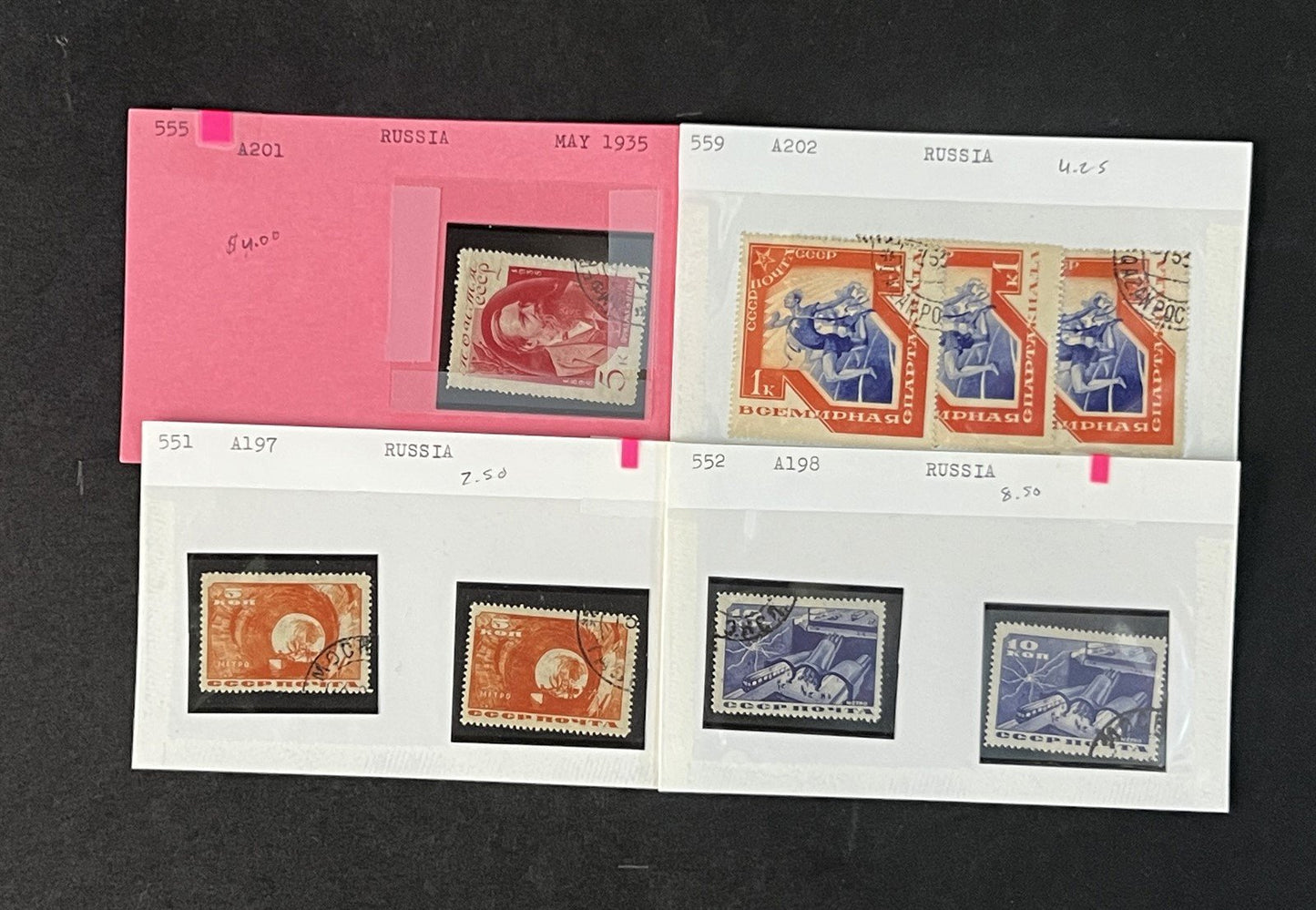 Russia Better Stamps Identified on 100s of Dealer Cards ZAYIX 0825G3862