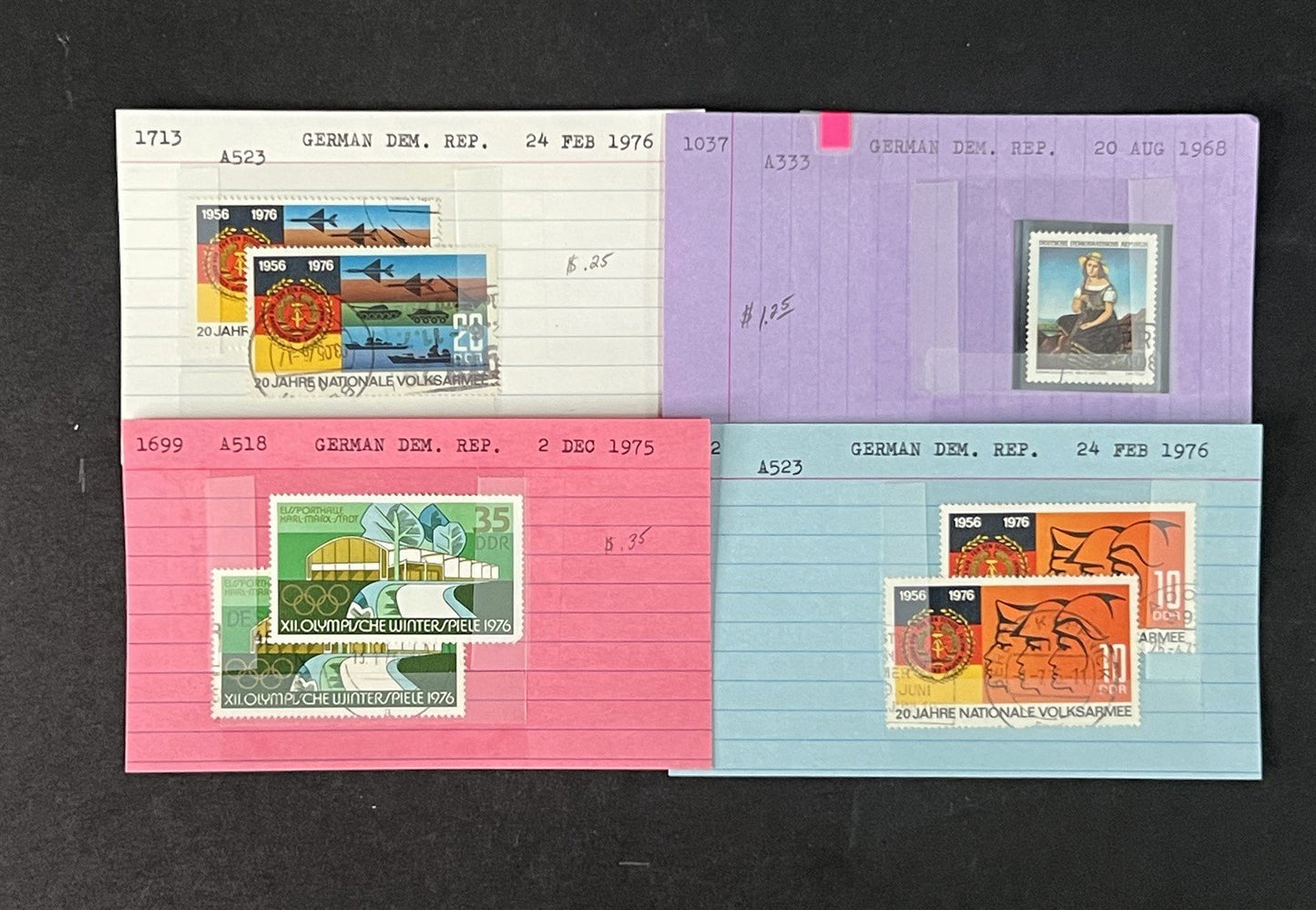 Germany DDR Collection identified on 100s of Dealer Cards ZAYIX 0825G3865