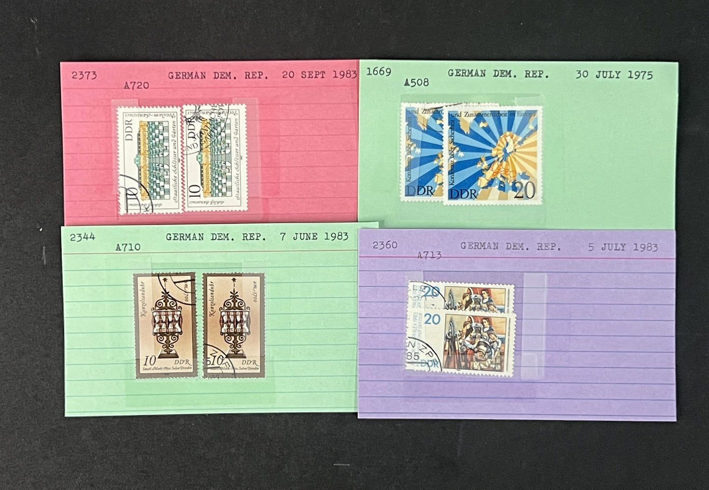 Germany DDR Collection identified on 100s of Dealer Cards ZAYIX 0825G3865