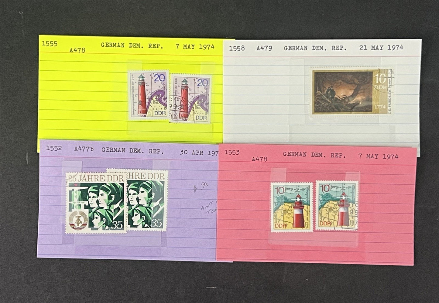 Germany DDR Collection identified on 100s of Dealer Cards ZAYIX 0825G3865