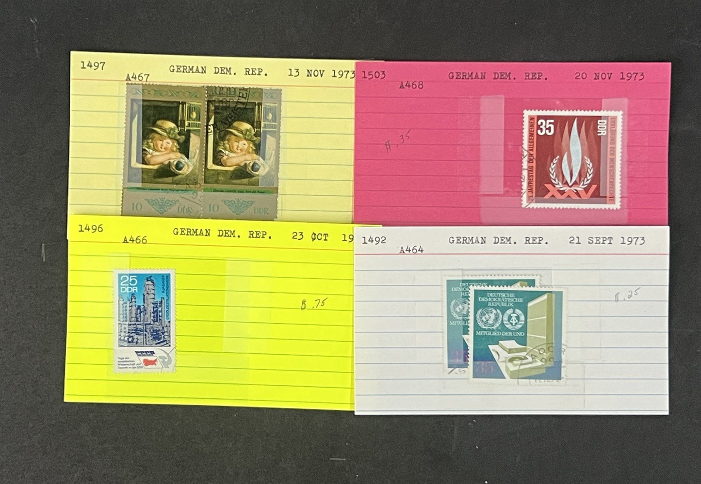 Germany DDR Collection identified on 100s of Dealer Cards ZAYIX 0825G3865