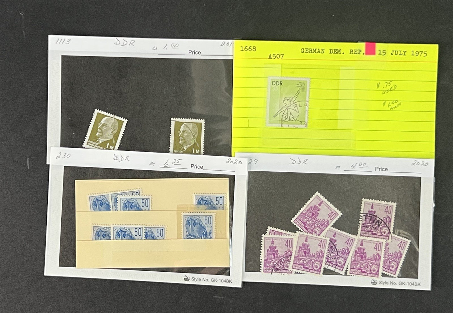 Germany DDR Collection identified on 100s of Dealer Cards ZAYIX 0825G3865