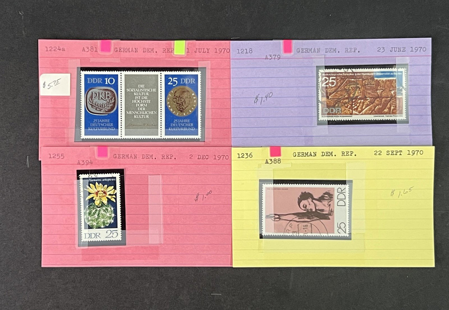 Germany DDR Collection identified on 100s of Dealer Cards ZAYIX 0825G3865