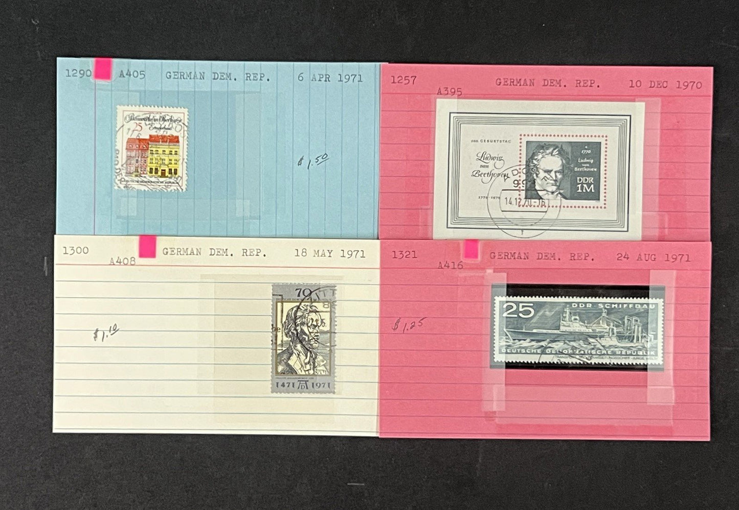 Germany DDR Collection identified on 100s of Dealer Cards ZAYIX 0825G3865