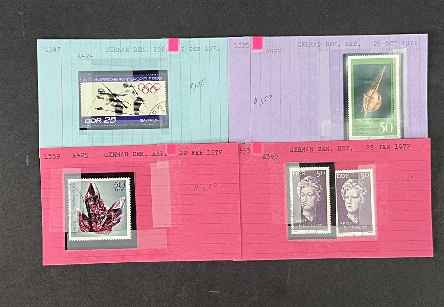 Germany DDR Collection identified on 100s of Dealer Cards ZAYIX 0825G3865