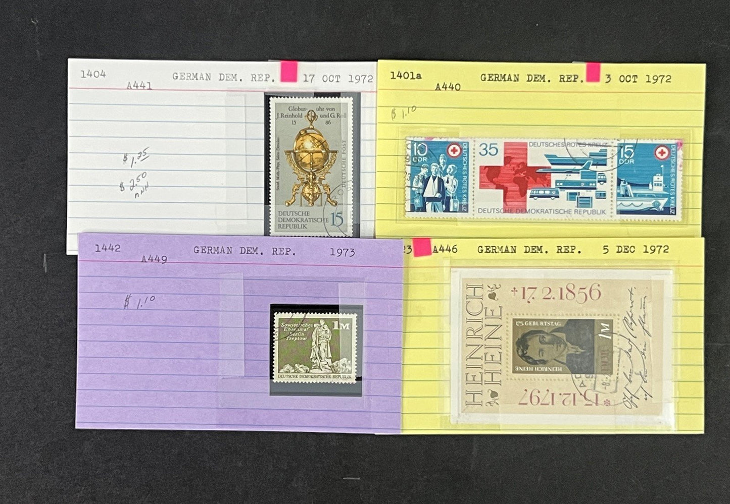 Germany DDR Collection identified on 100s of Dealer Cards ZAYIX 0825G3865