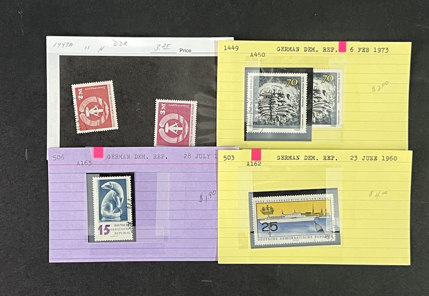 Germany DDR Collection identified on 100s of Dealer Cards ZAYIX 0825G3865