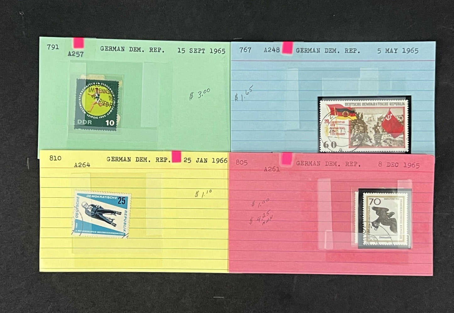 Germany DDR Collection identified on 100s of Dealer Cards ZAYIX 0825G3865