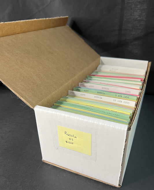 Russia Collection on Dealer Cards, identified by Scott# ZAYIX 0825G3869