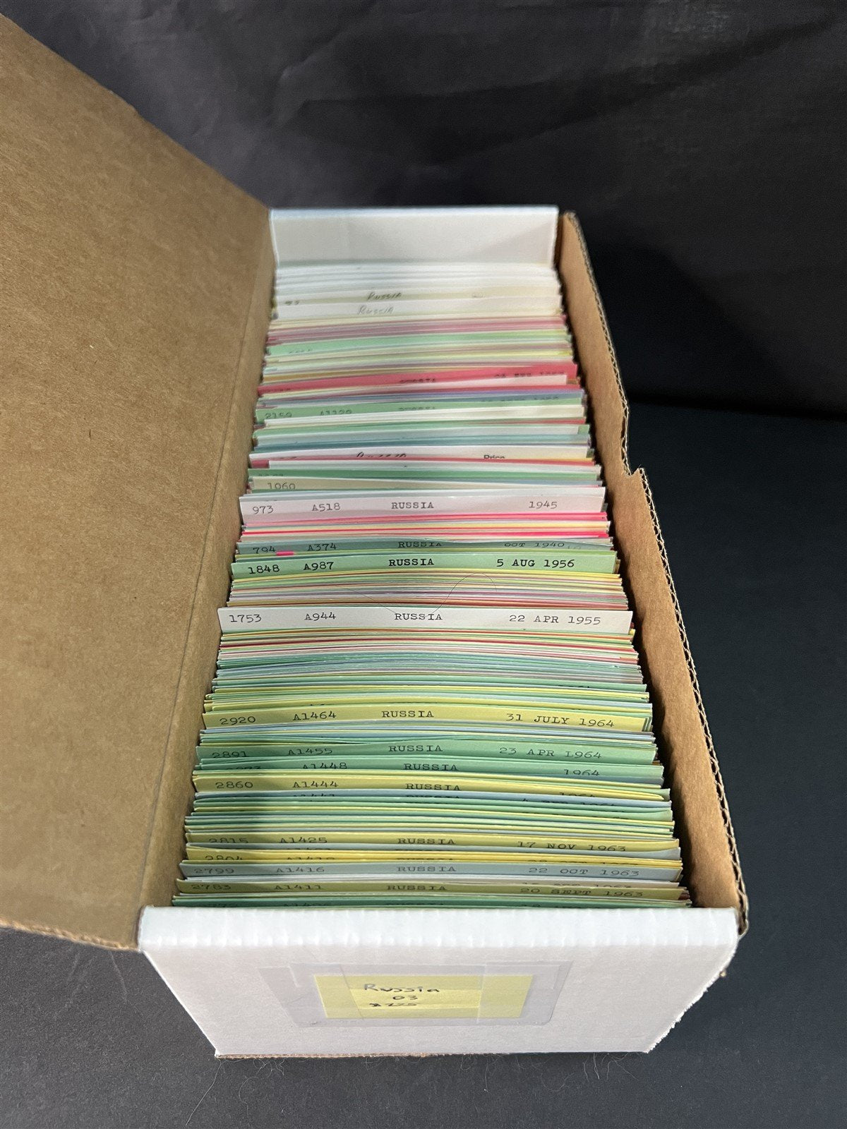 Russia Collection on Dealer Cards, identified by Scott# ZAYIX 0825G3869