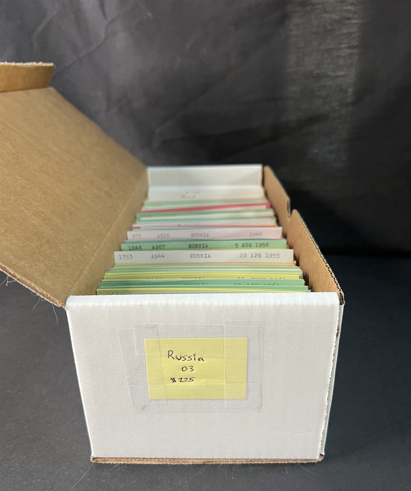 Russia Collection on Dealer Cards, identified by Scott# ZAYIX 0825G3869