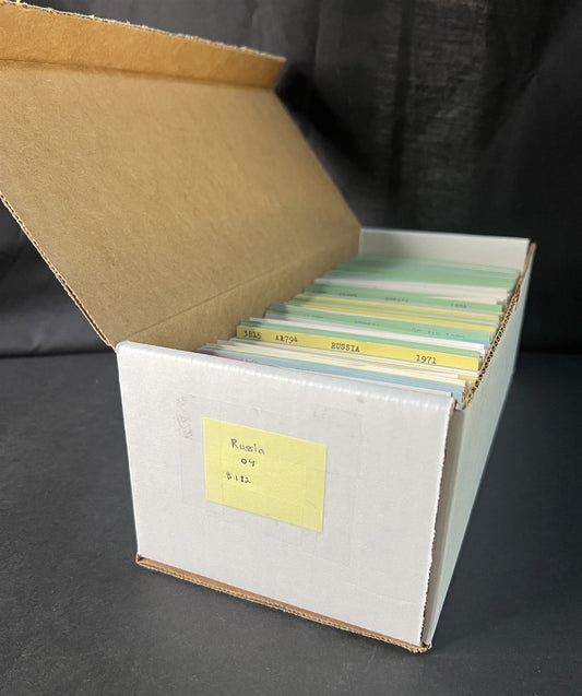Russia Collection 4 on Dealer Cards, identified by Scott# ZAYIX 0825G3870