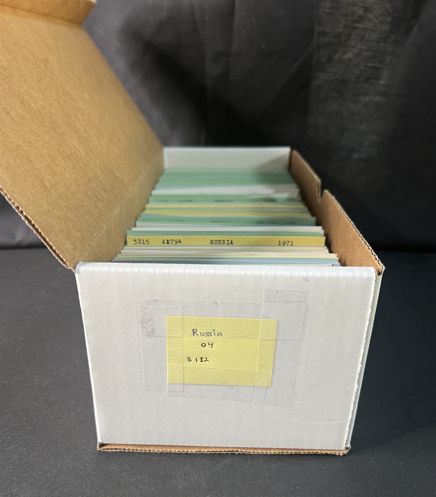 Russia Collection 4 on Dealer Cards, identified by Scott# ZAYIX 0825G3870