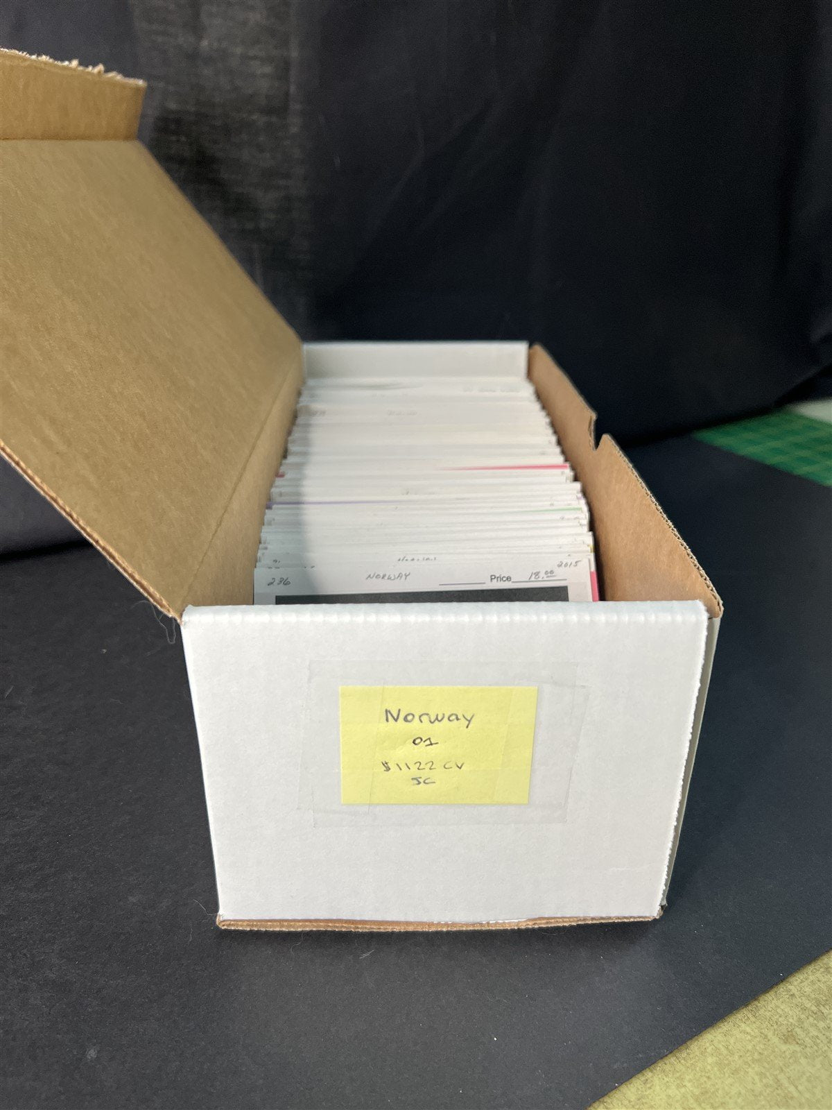 Norway Box Collection $1100 CV Dealer Cards identified by Scott# ZAYIX 0825G3890