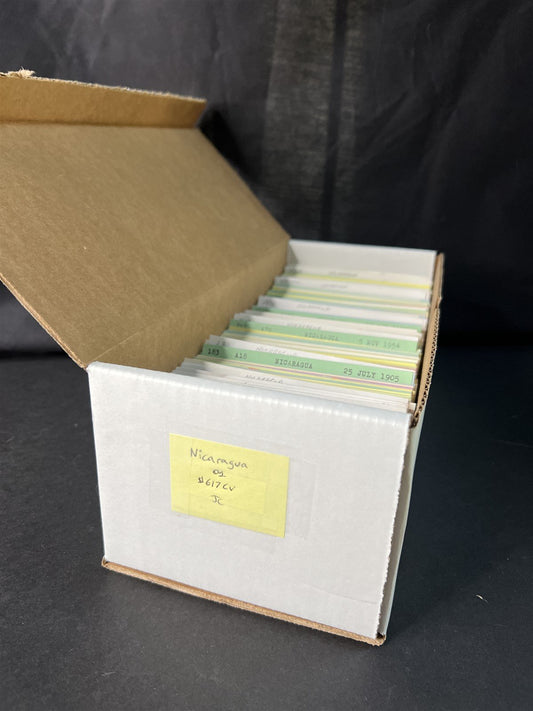 Nicaragua Box Collection $617 CV Dealer Cards Id'd by Scott# ZAYIX 0825G3891
