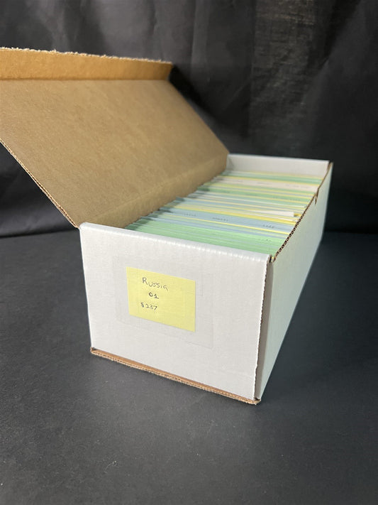 Russia Collection 1000s on Dealer Cards, identified by Scott# ZAYIX 0825G3892