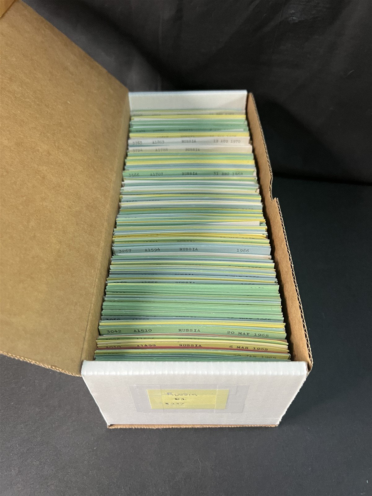 Russia Collection 1000s on Dealer Cards, identified by Scott# ZAYIX 0825G3892