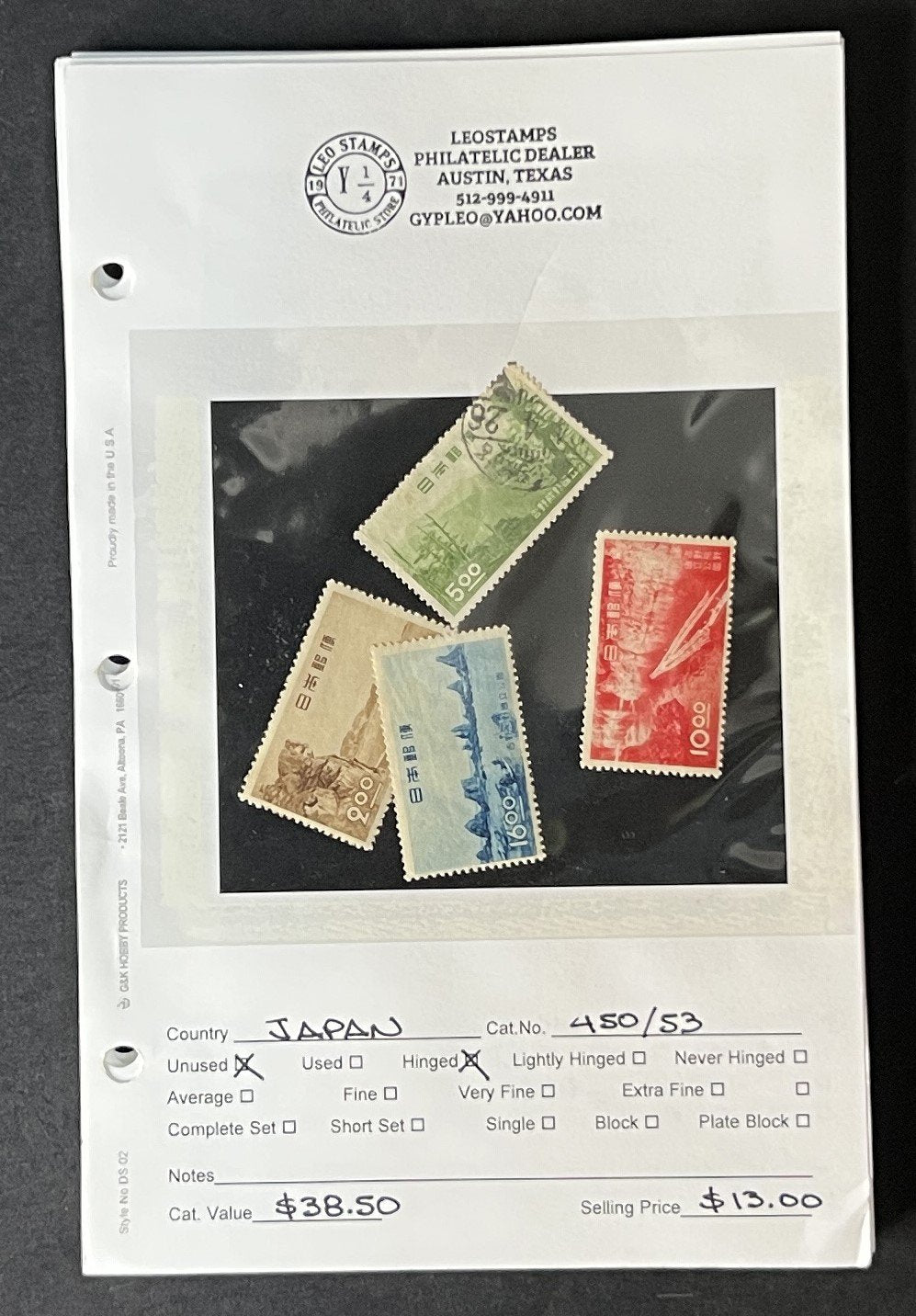 Classic Better Japan Stamp Collection on Dealer Pages ZAYIX 0825G3910