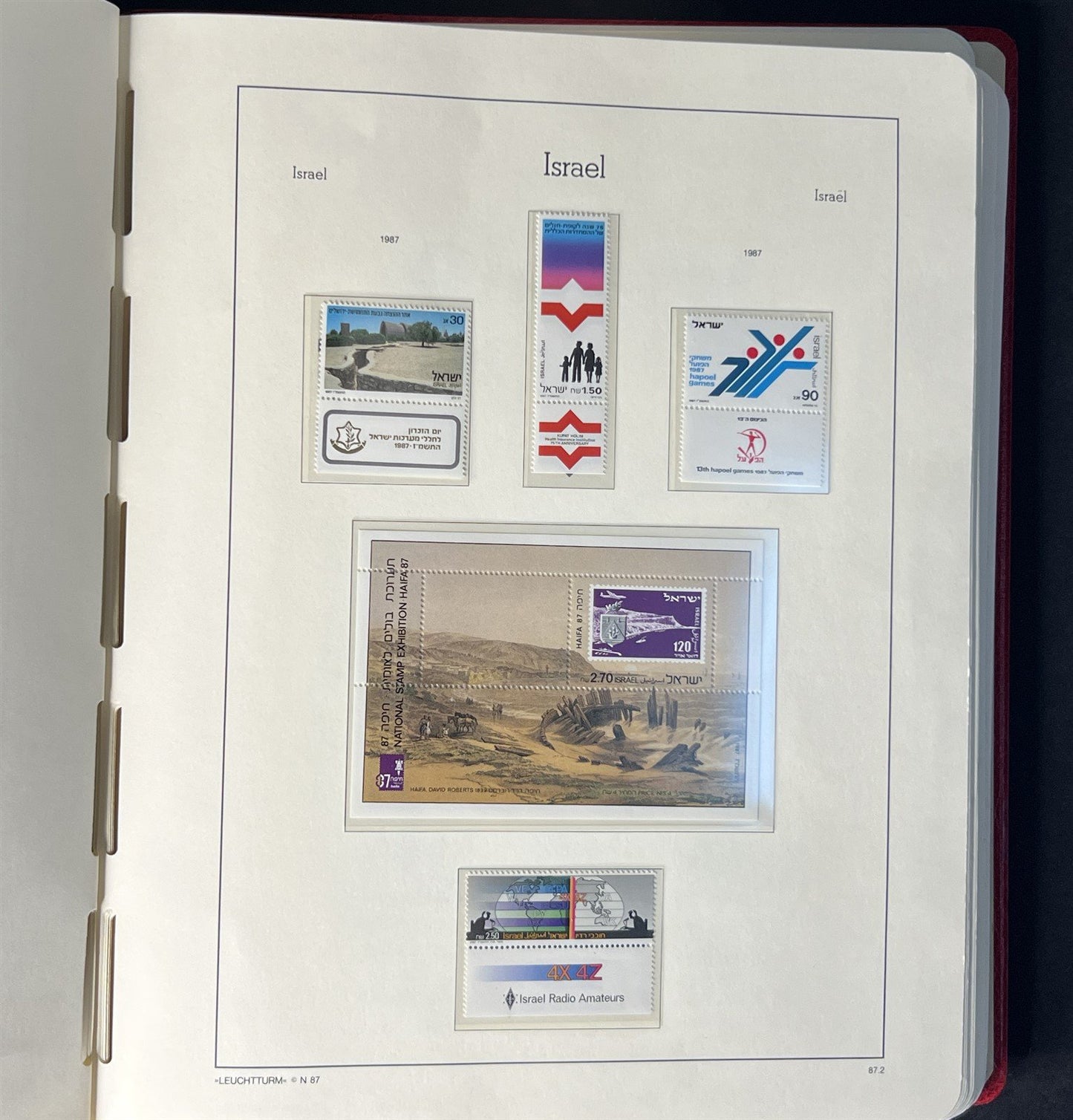 Israel Collection of 513 Stamps in a Lighthouse Hingeless Album ZAYIX 0825G3898