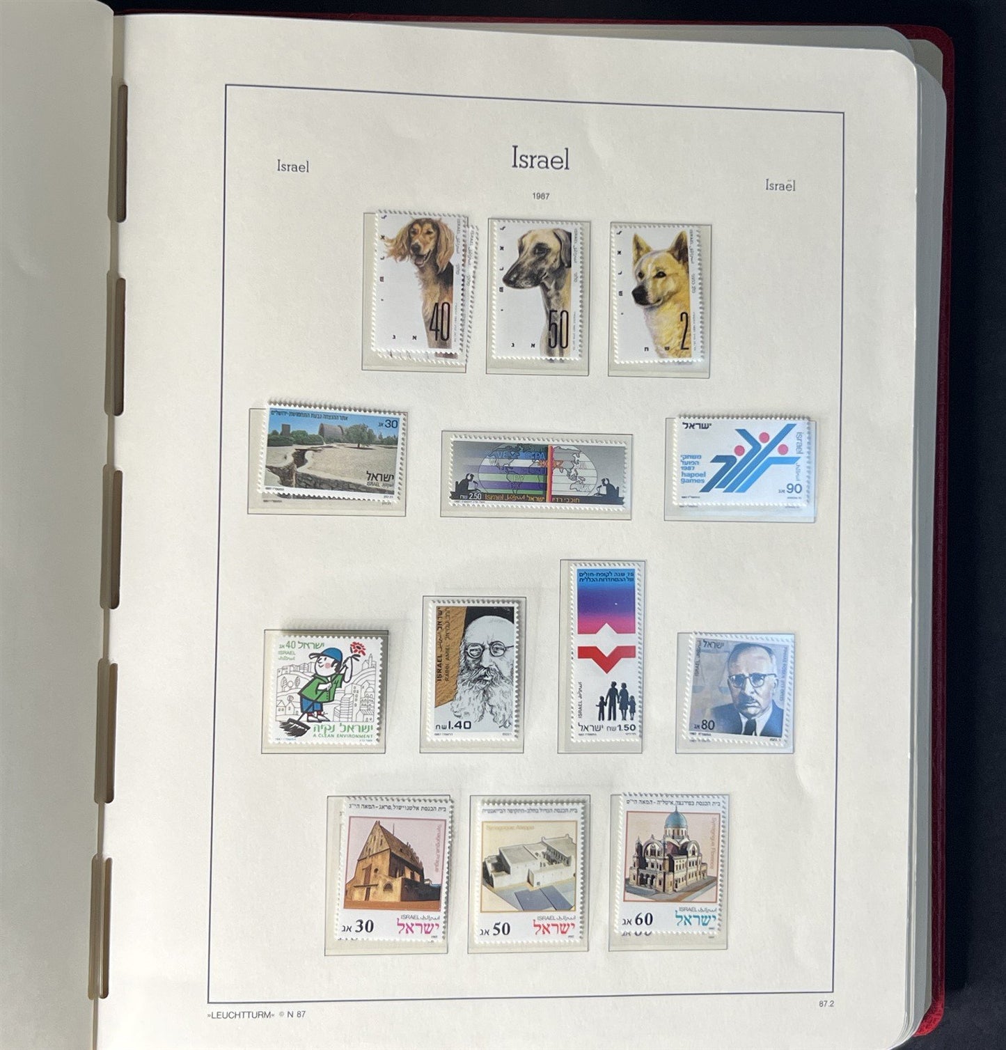 Israel Collection of 513 Stamps in a Lighthouse Hingeless Album ZAYIX 0825G3898