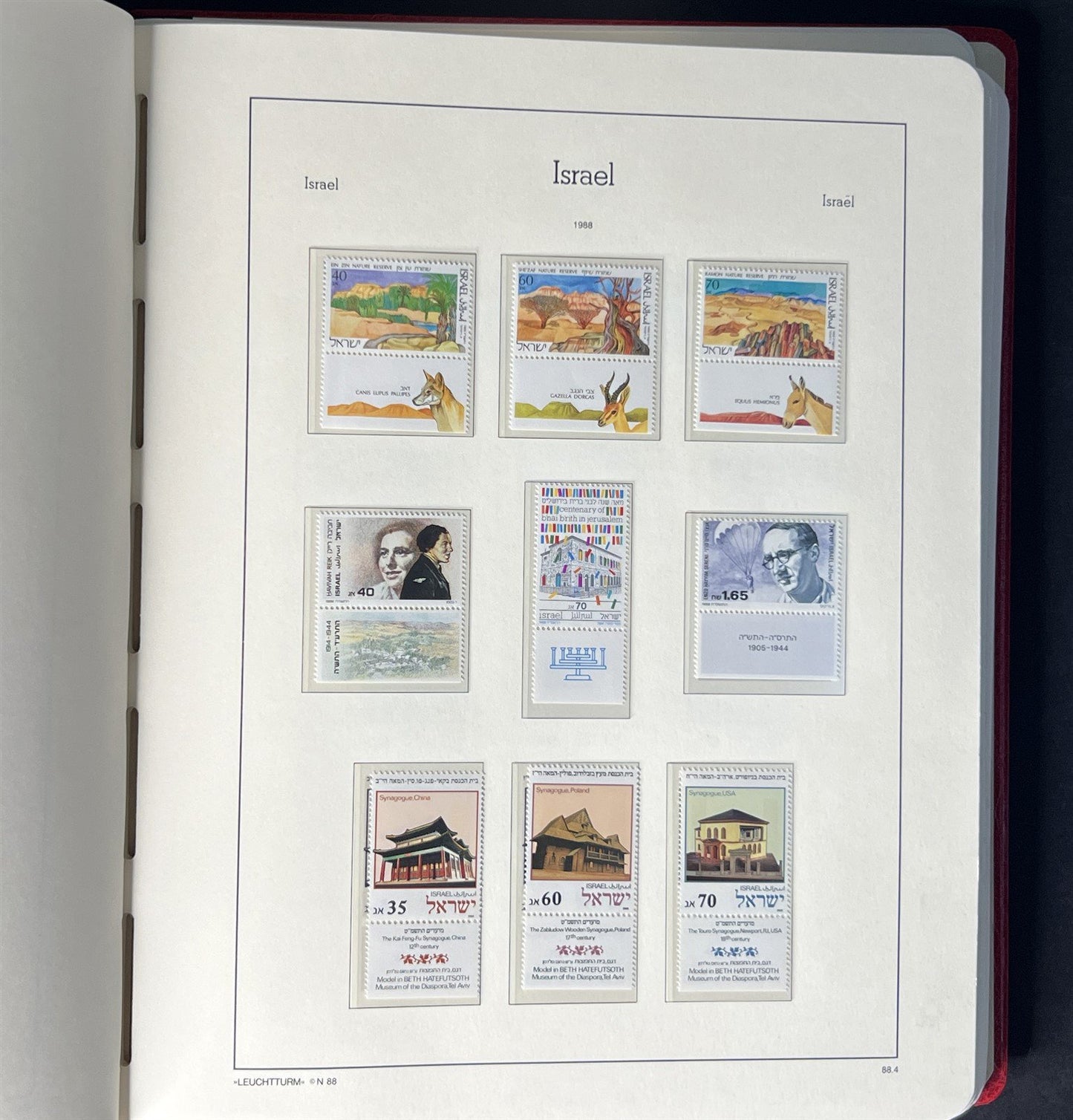 Israel Collection of 513 Stamps in a Lighthouse Hingeless Album ZAYIX 0825G3898