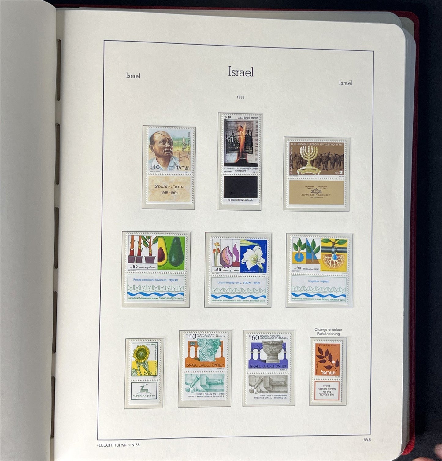 Israel Collection of 513 Stamps in a Lighthouse Hingeless Album ZAYIX 0825G3898