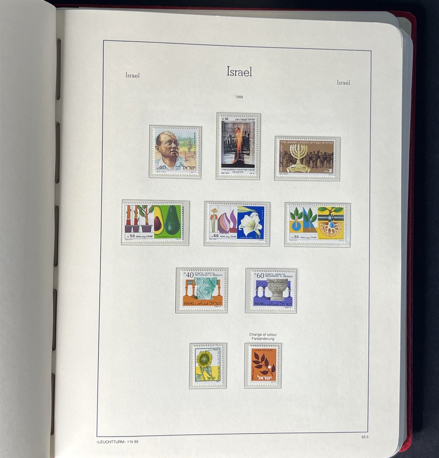 Israel Collection of 513 Stamps in a Lighthouse Hingeless Album ZAYIX 0825G3898