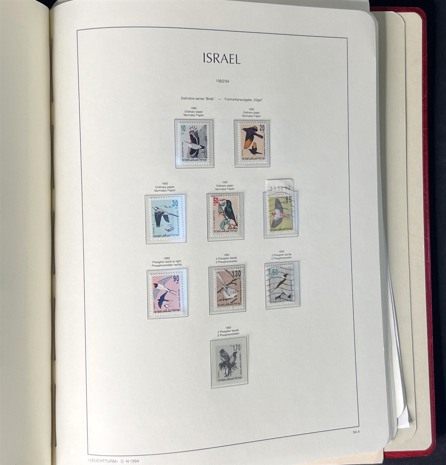 Israel Collection of 334 Stamps in a Lighthouse Hingeless Album ZAYIX 0825G3899