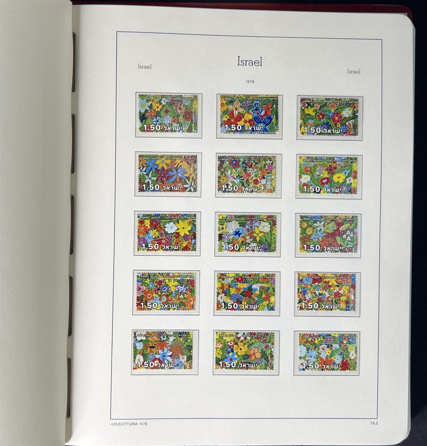 Israel Collection of 976 Stamps in a Lighthouse Hingeless Album ZAYIX 0825G3940