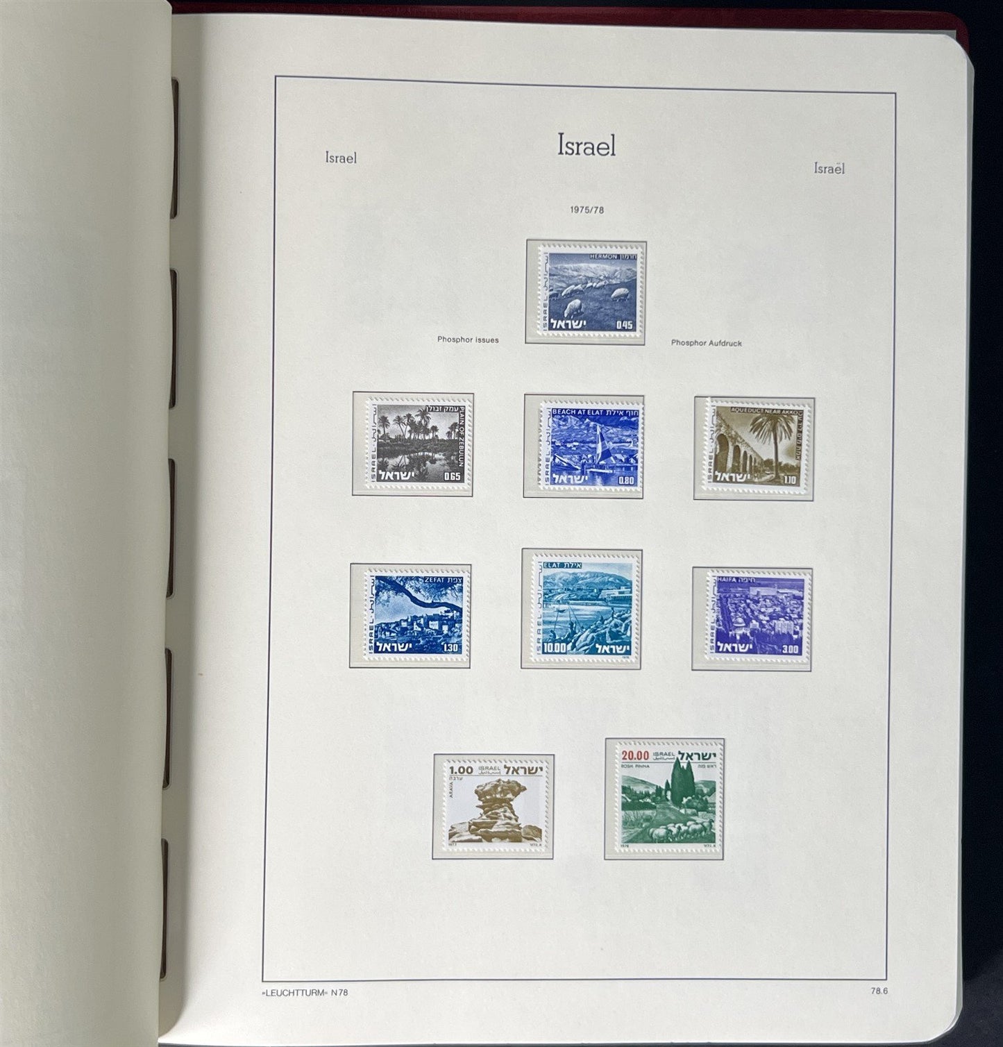 Israel Collection of 976 Stamps in a Lighthouse Hingeless Album ZAYIX 0825G3940
