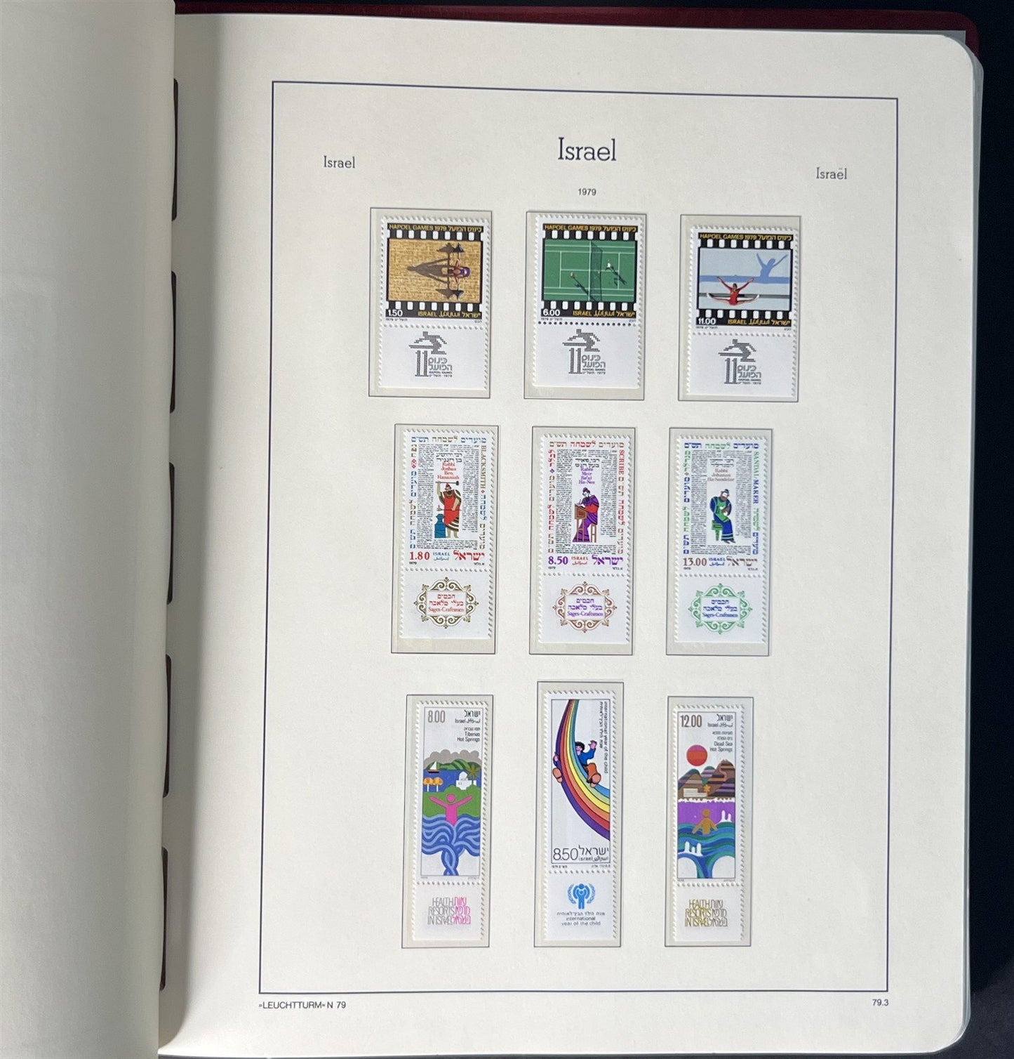 Israel Collection of 976 Stamps in a Lighthouse Hingeless Album ZAYIX 0825G3940