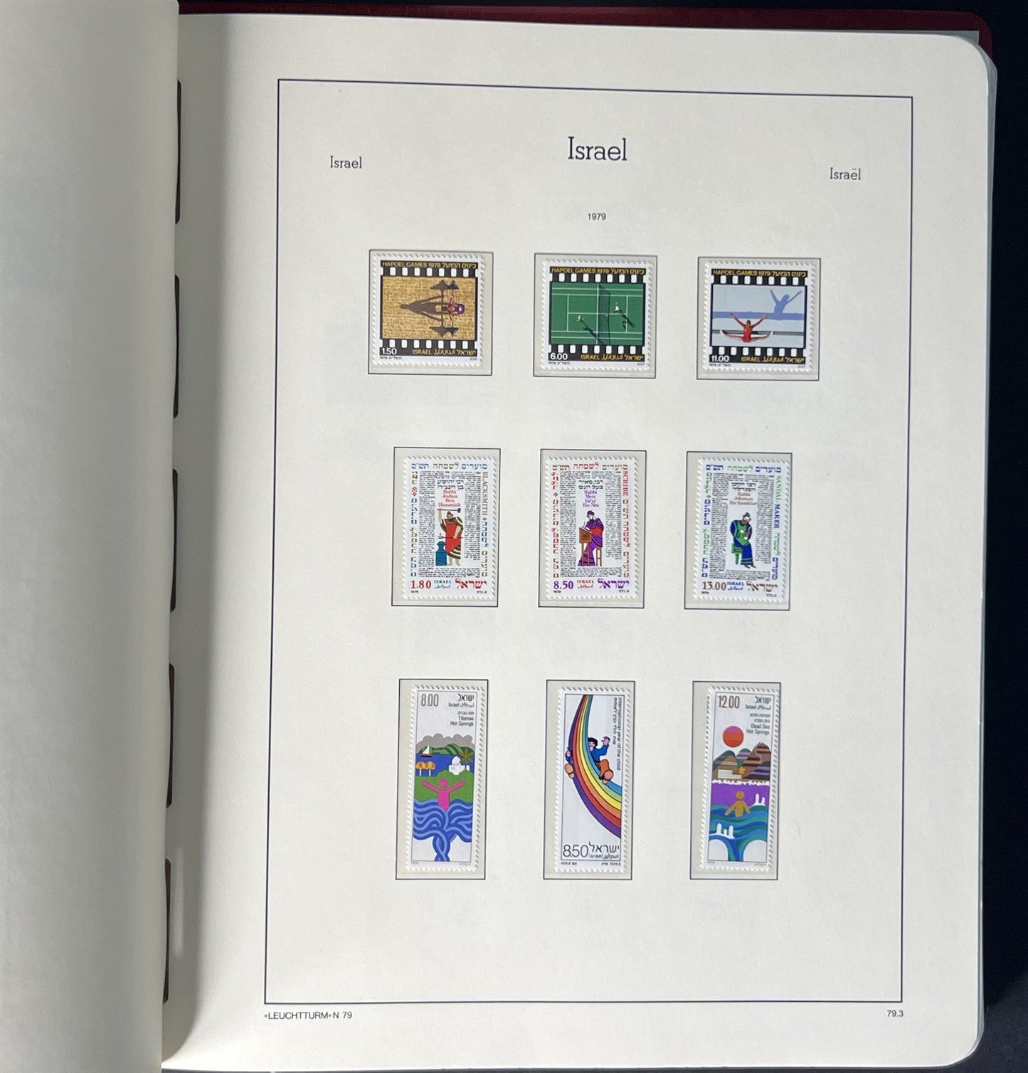 Israel Collection of 976 Stamps in a Lighthouse Hingeless Album ZAYIX 0825G3940