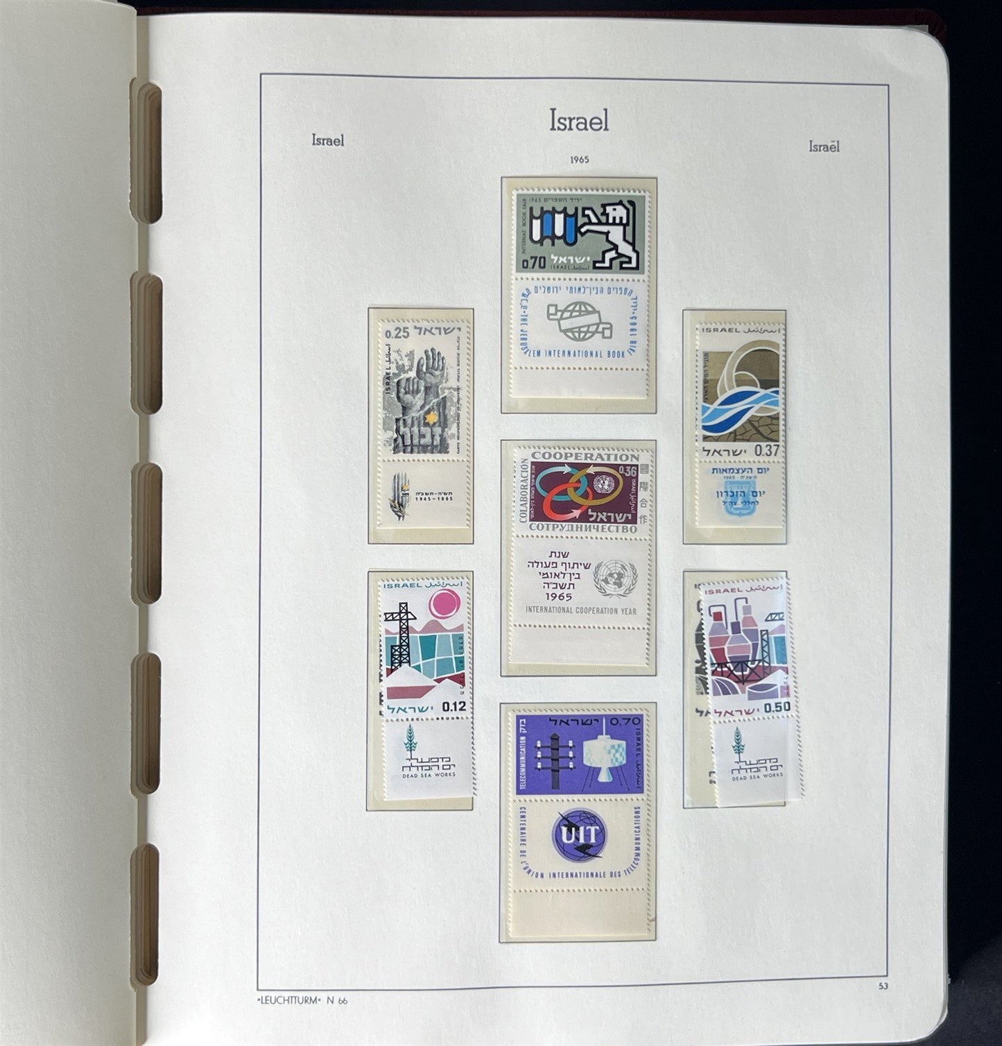 Israel Collection of 980 Stamps in a Lighthouse Hingeless Album ZAYIX 0825G3941