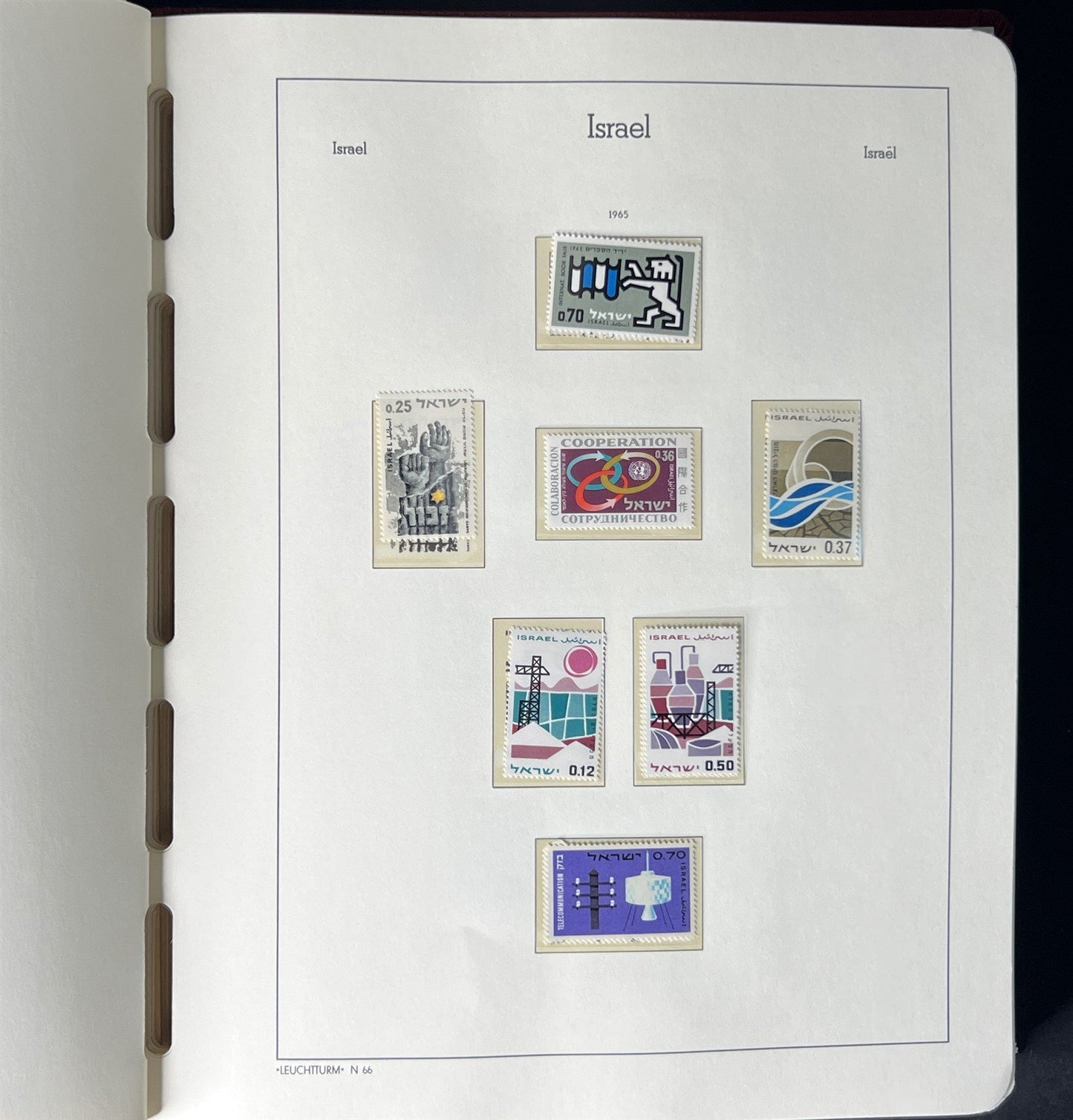 Israel Collection of 980 Stamps in a Lighthouse Hingeless Album ZAYIX 0825G3941