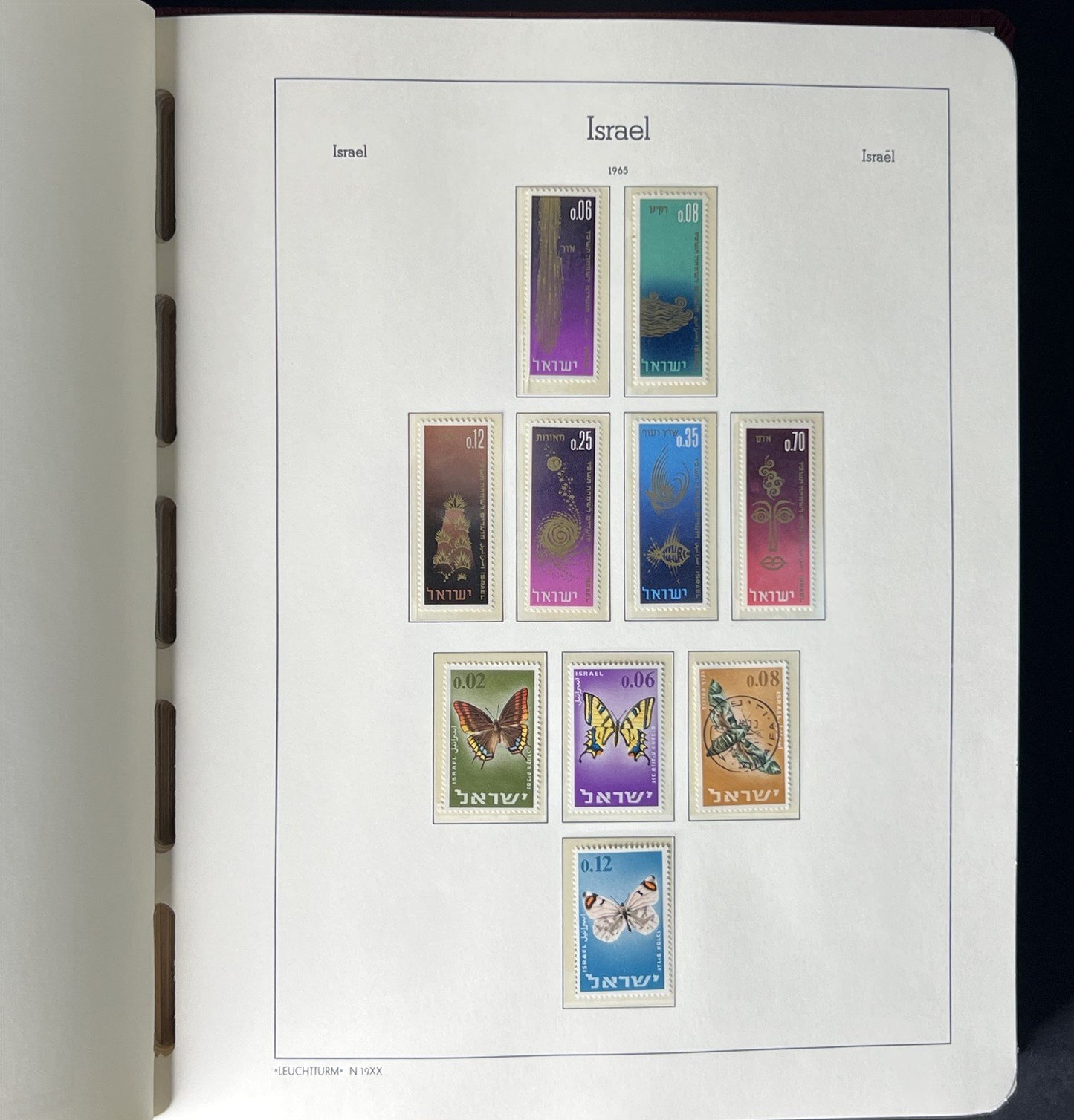 Israel Collection of 980 Stamps in a Lighthouse Hingeless Album ZAYIX 0825G3941