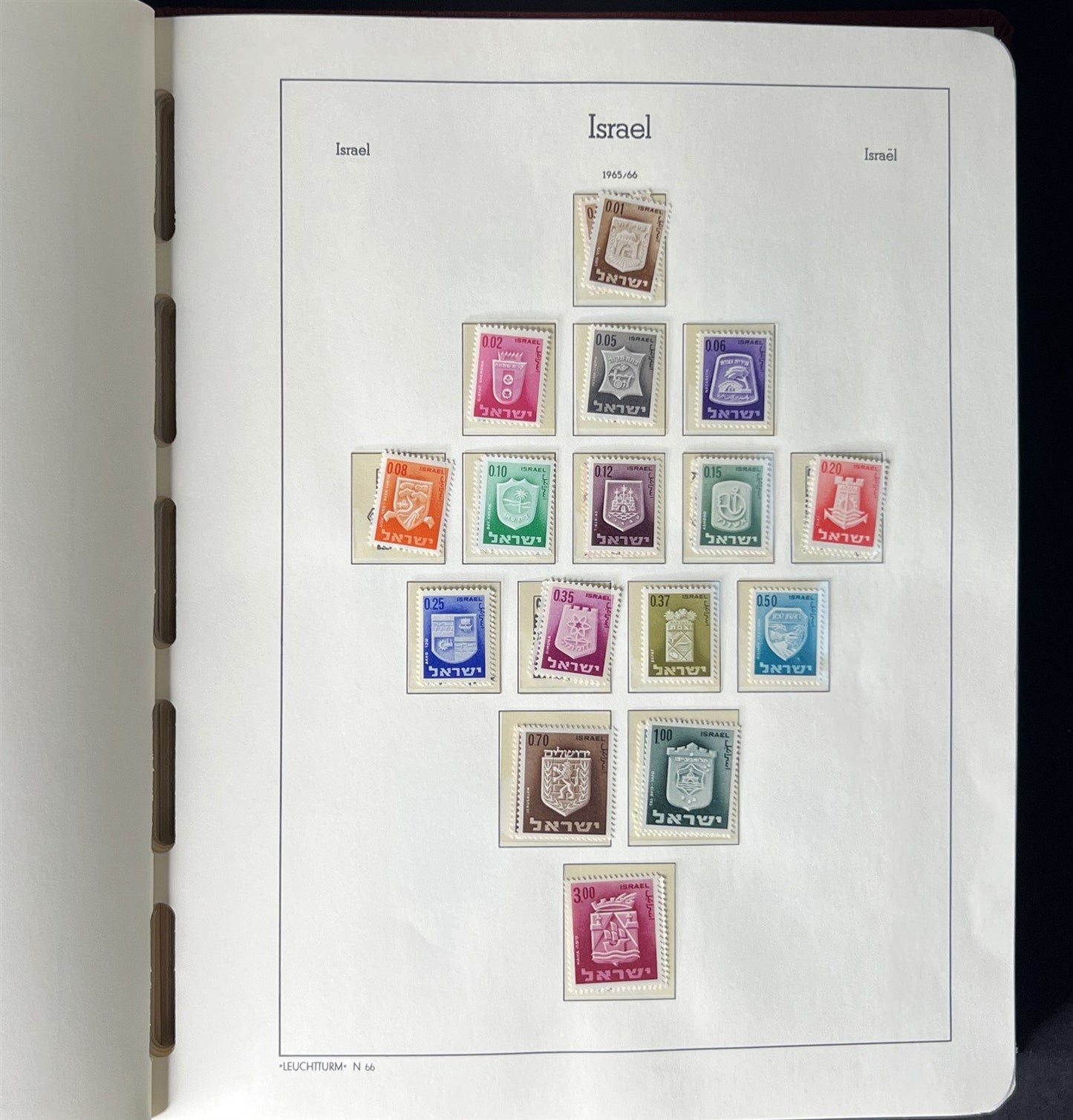 Israel Collection of 980 Stamps in a Lighthouse Hingeless Album ZAYIX 0825G3941