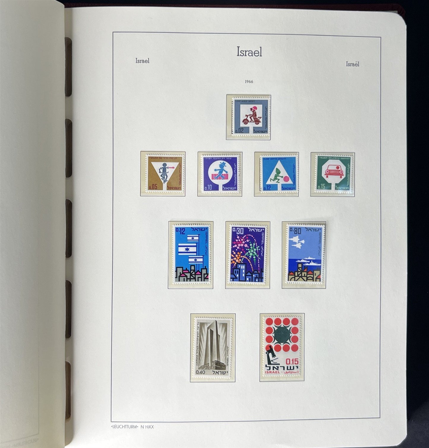 Israel Collection of 980 Stamps in a Lighthouse Hingeless Album ZAYIX 0825G3941