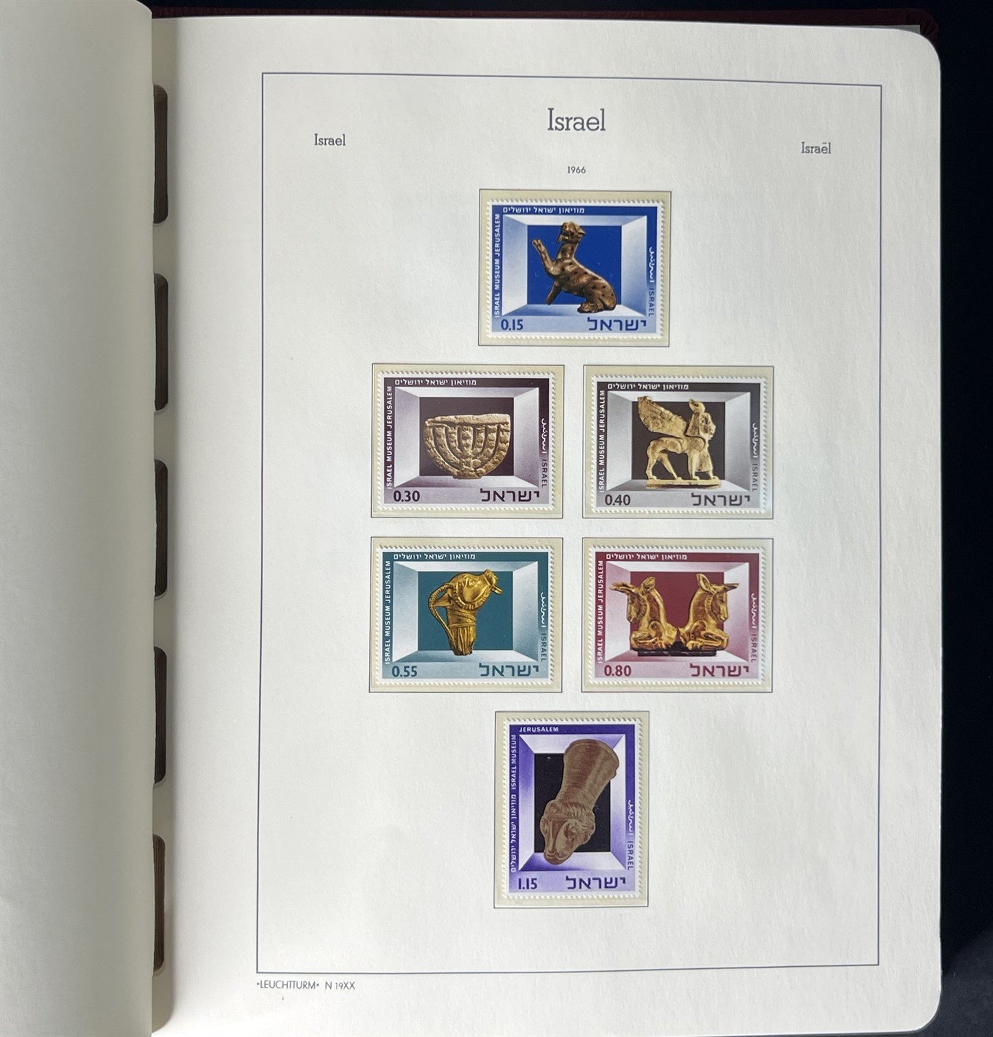 Israel Collection of 980 Stamps in a Lighthouse Hingeless Album ZAYIX 0825G3941