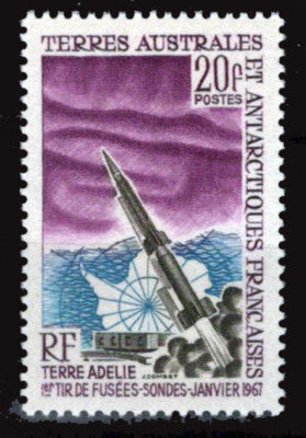 FSAT TAAF 29 MNH Map of Antarctica and Rocket ZAYIX FSA-S0041*
