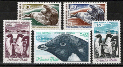 FSAT TAAF 89-93 MNH Penguins & Seals ZAYIX FSA-S0073M