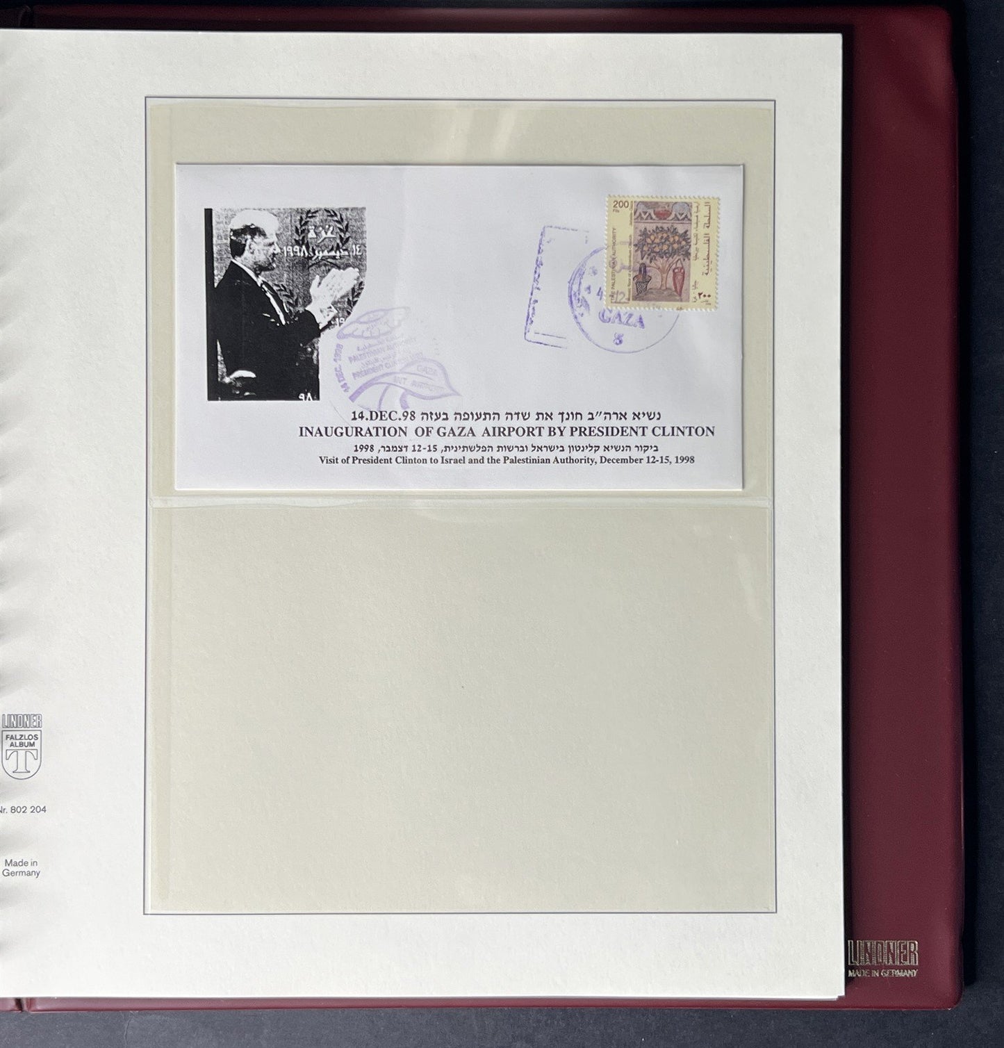 Israel Collection Stamps FDC like-new Lindner Album & Slipcase ZAYIX 0825G4012