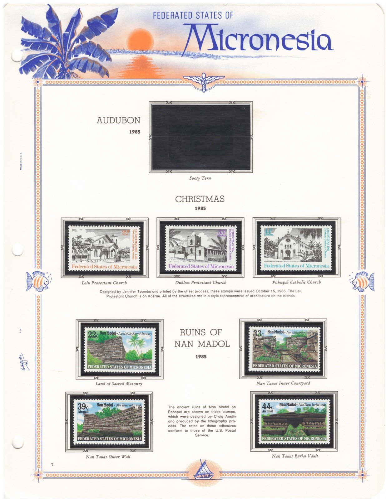 Micronesia MNH Stamp Collection on White Ace Album Pages ZAYIX 0825CB4038