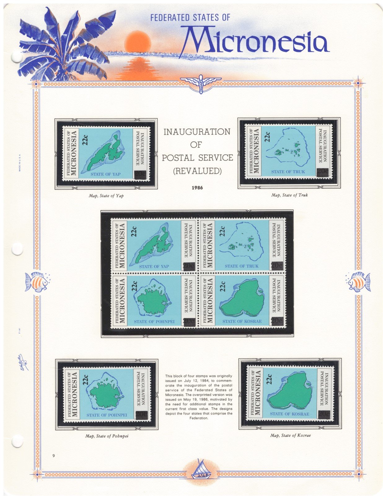 Micronesia MNH Stamp Collection on White Ace Album Pages ZAYIX 0825CB4038